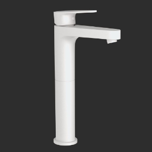 Picture of Single Lever High Neck Basin Mixer -White Matt