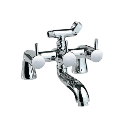 الصورة: Bath & Shower Mixer with Telephone Shower Crutch