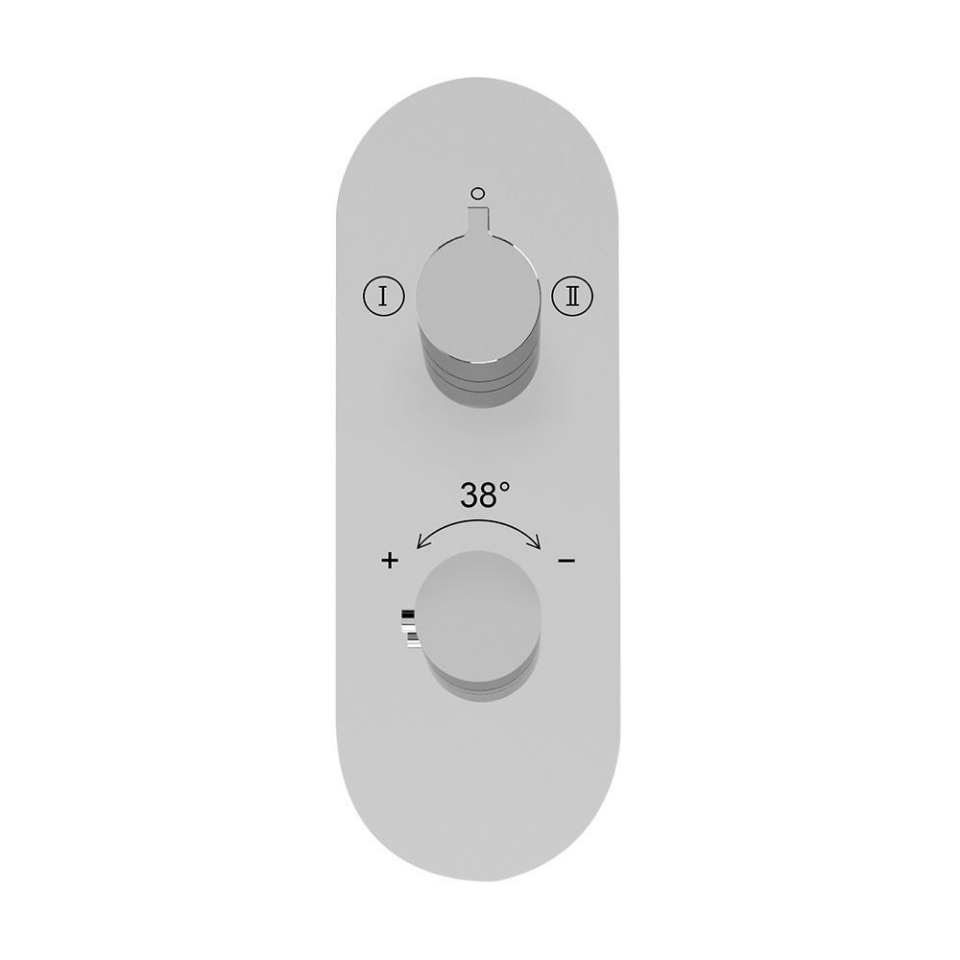 Picture of Aquamax exposed part kit of thermostatic shower mixer with 2-way diverter