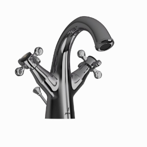 Picture of Monoblock Basin Mixer with popup waste - Black Chrome