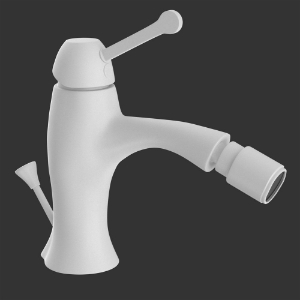 Picture of Single Lever Bidet Mixer with Popup Waste - White Matt