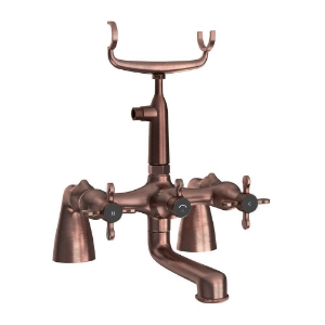 Picture of Bath & Shower Mixer with Telephone Shower Crutch - Antique Copper