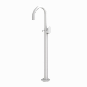 Picture of Exposed Parts of Floor Mounted Single Lever Bath Mixer - White Matt