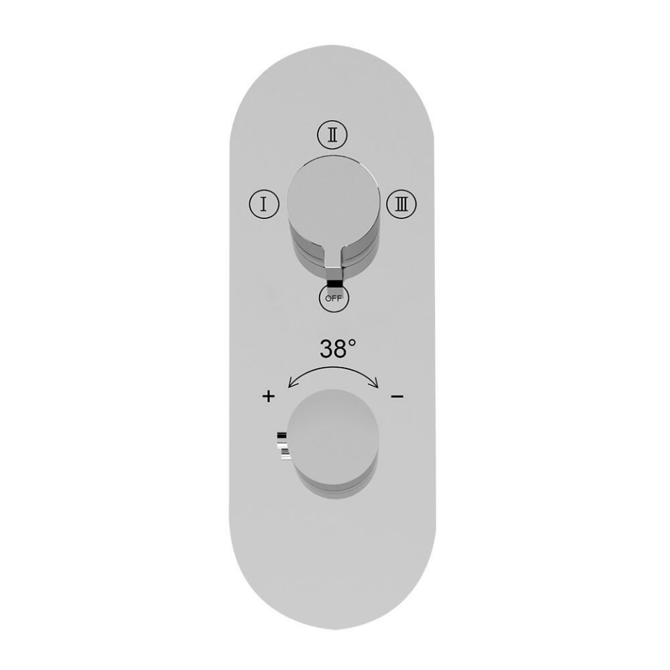 Picture of Aquamax exposed part kit of thermostatic shower mixer with 3-way diverter 