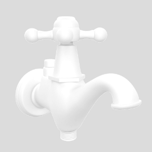 Picture of Two Way Bib Tap - White Matt