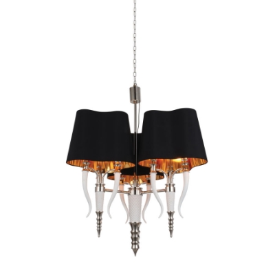 الصورة: Black fabric shade Pendant Light