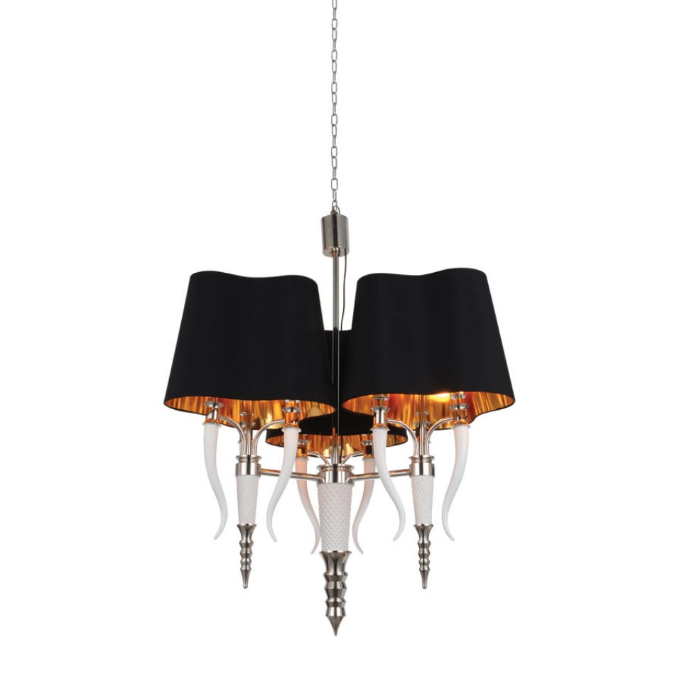 صورة Black fabric shade Pendant Light