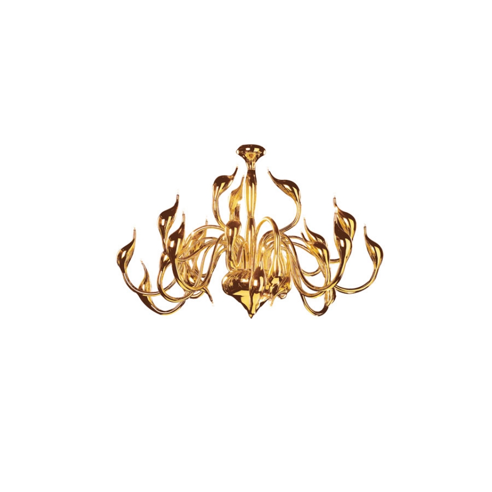 صورة 12 LT Meta Swan Chandelier - Auric Gold