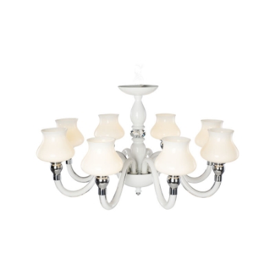 الصورة: 8 LT White Pitcher Chandelier