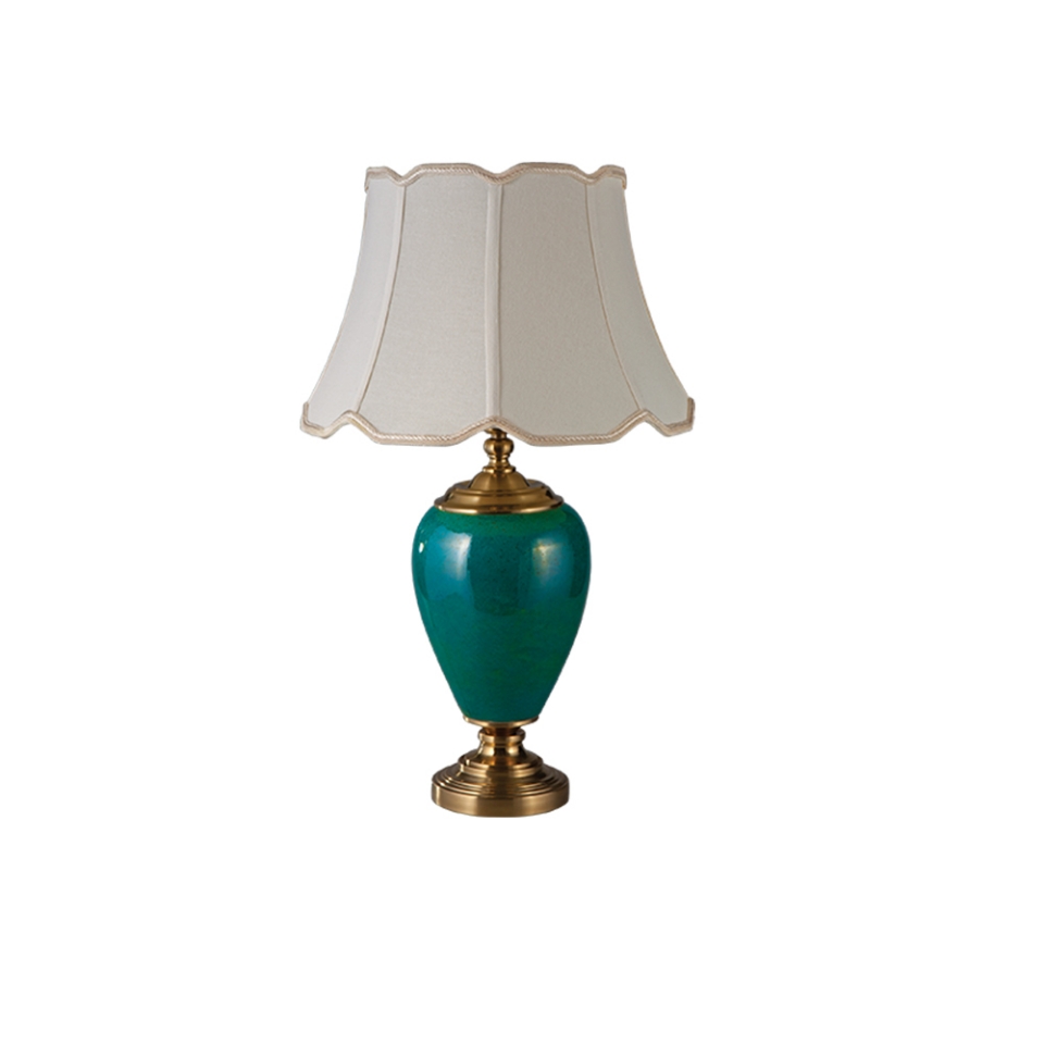 صورة Green Ceramic Table Lamp