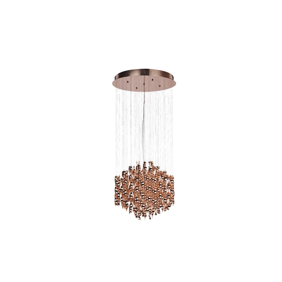 صورة Metal string Ceiling Light -  Rose Gold