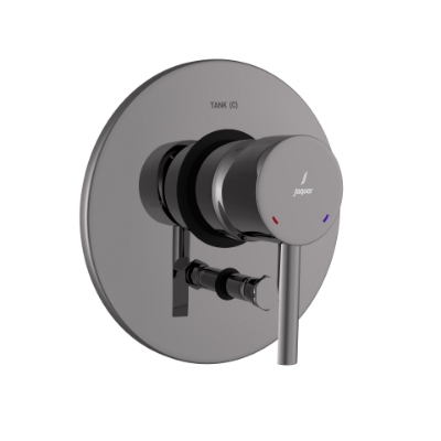 الصورة: 3-Inlet Single Lever Concealed Diverter - Black Chrome