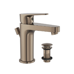 Picture of Single Lever Basin Mixer with click clack waste - Gold Dust