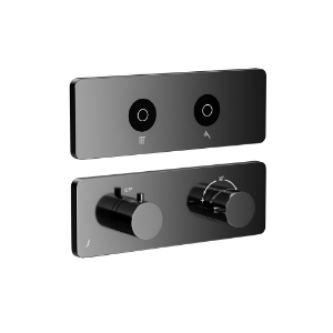 Picture of Exposed Part Kit of CLOUD Touch Shower System with 2 outlets - Black Chrome