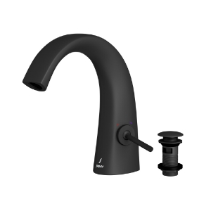 Picture of Joystick Basin Mixer with click clack waste - Black Matt