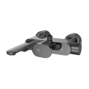 Picture of Exposed Thermostatic Bath & Shower Mixer - Black Chrome