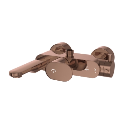 Picture of Exposed Thermostatic Bath & Shower Mixer - Blush Gold Bright PVD