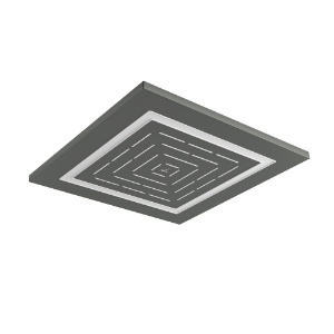 Picture of Maze Prime Square Shape Single Function Shower - Graphite