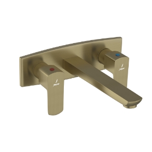 الصورة: خلاط مغسلة بثلاث فتحات مركّب على الحائط - برونز معتق