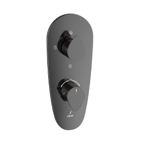 الصورة: خلاط شاور حراري أكواماكس - كروم أسود