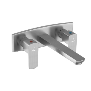 الصورة: خلاط مغسلة بثلاث فتحات مركّب على الحائط - ستينليس ستيل