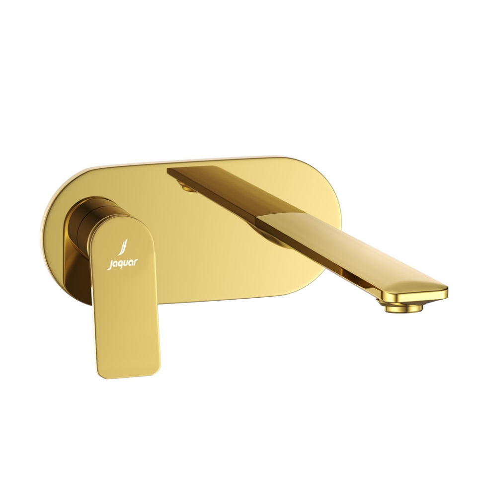 Picture of Exposed Parts of Left Hand Side Operated Single Lever Built-in In-wall Manual Valve  - Gold Bright PVD