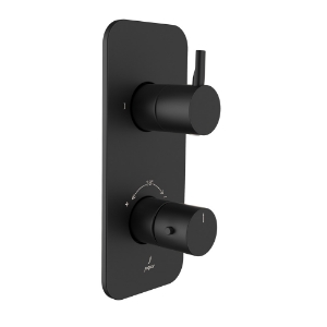 الصورة: خلاط شاور حراري أكواماكس - أسود مطفي