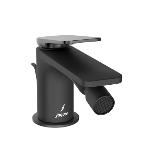 Picture of Single Lever Bidet Mixer with Popup Waste - Lever: Black Chrome | Body: Black Matt