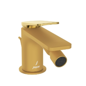 Picture of Single Lever Bidet Mixer with Popup Waste - Lever: Gold Bright PVD | Body: Gold Matt PVD