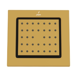 الصورة: مصفاة شاور مستطيلة مائلة - ذهبي مطفي PVD