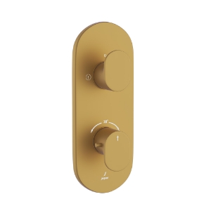 الصورة: خلاط شاور حراري أكواماكس - ذهبي مطفي PVD