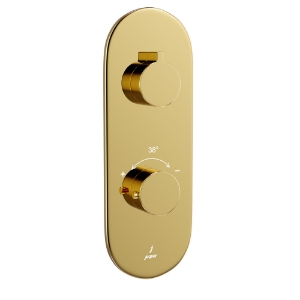 الصورة: خلاط شاور حراري أكواماكس - ذهبي لامع PVD