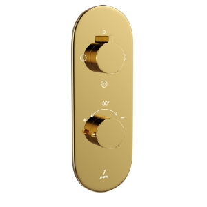 الصورة: خلاط شاور حراري أكواماكس - ذهبي لامع PVD