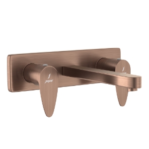 الصورة: خلاط مغسلة بثلاث فتحات مركّب على الحائط - نحاس معتق