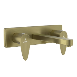 الصورة: خلاط مغسلة بثلاث فتحات مركّب على الحائط - برونز معتق