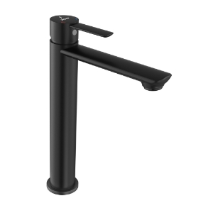 الصورة: Single Lever High Neck Basin Mixer - Black Matt