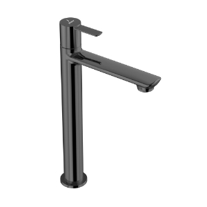 الصورة: High Neck Basin Tap - Black Chrome