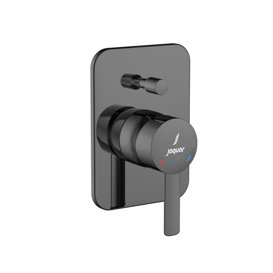 صورة Exposed Part Kit of Single Lever Hi Flow In-wall Diverter - Black Chrome