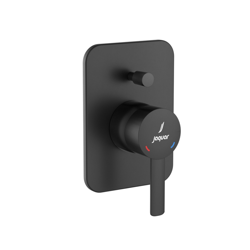 صورة Exposed Part Kit of Single Lever Hi Flow In-wall Diverter - Black Matt