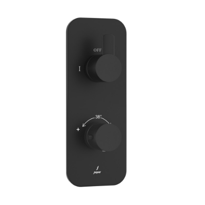 الصورة: Aquamax Exposed Part Kit of Thermostatic Shower Mixer - Black Matt