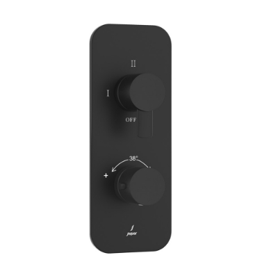 الصورة: Aquamax Exposed Part Kit of Thermostatic Shower Mixer - Black Matt