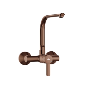 الصورة: Single Lever Sink Mixer - Blush Gold Bright PVD