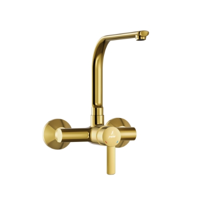 الصورة: Single Lever Sink Mixer - Gold Bright PVD