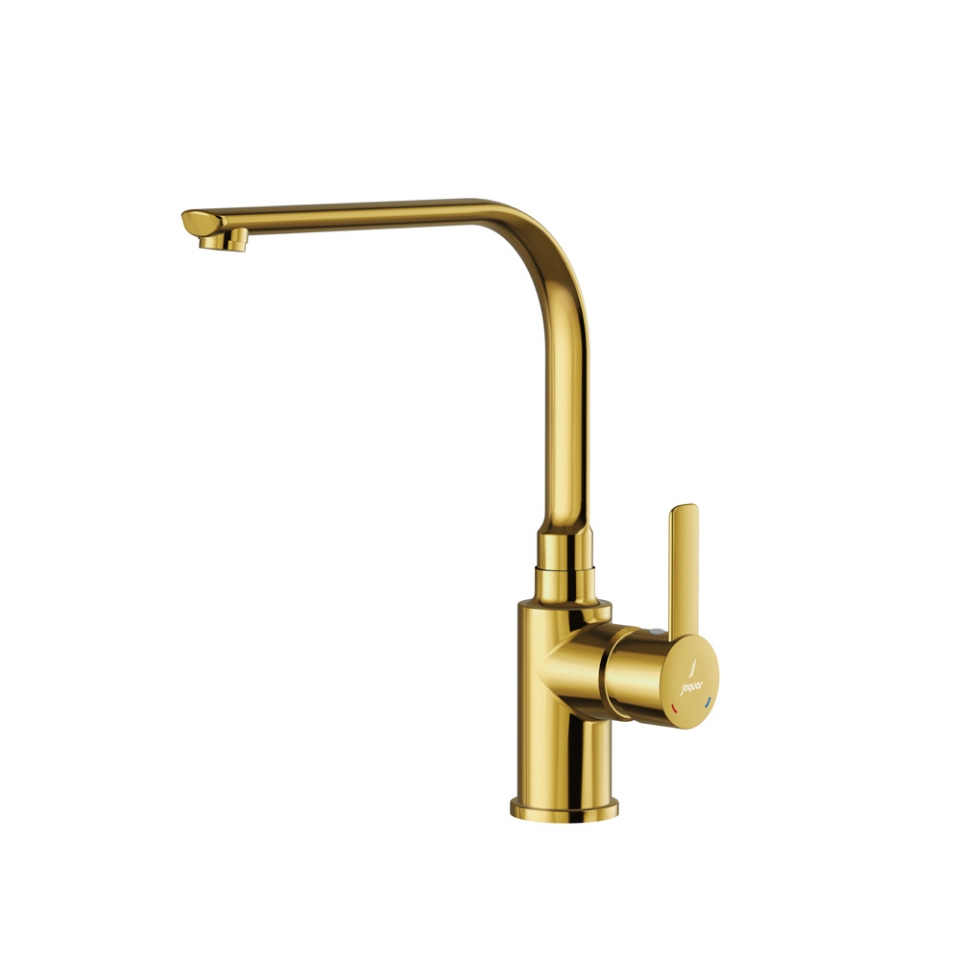 صورة Side Single Lever Mono Sink Mixer - Gold Bright PVD