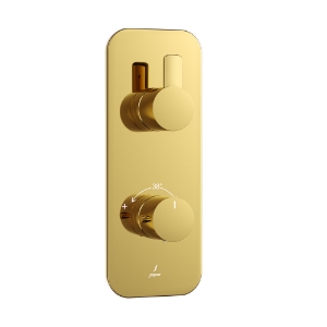 الصورة: Aquamax Exposed Part Kit of Thermostatic Shower Mixer - Gold Bright PVD