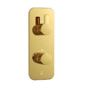 الصورة: Aquamax Exposed Part Kit of Thermostatic Shower Mixer - Gold Bright PVD