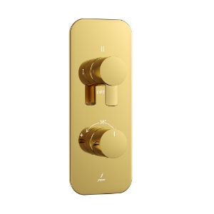 الصورة: Aquamax Exposed Part Kit of Thermostatic Shower Mixer - Gold Bright PVD