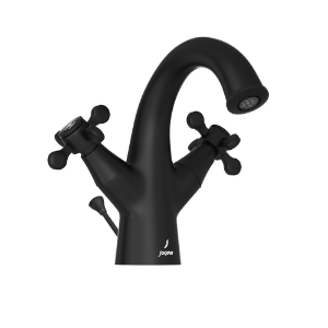 الصورة: خلاط مغسلة أرضية له تصريف منبثق - أسود مطفي