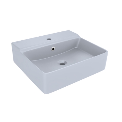 الصورة: Thin Rim Table Top Basin - Ice Blue Matt
