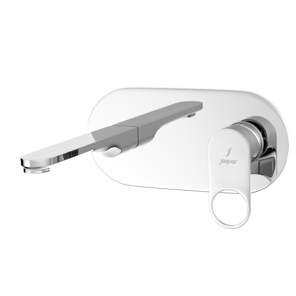 صورة محبس يدوي مدمج في الحائط بذراع واحد - كروم